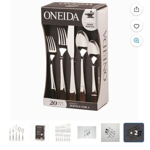 Oneida Newport Silver Flatware Set - 20 Piece